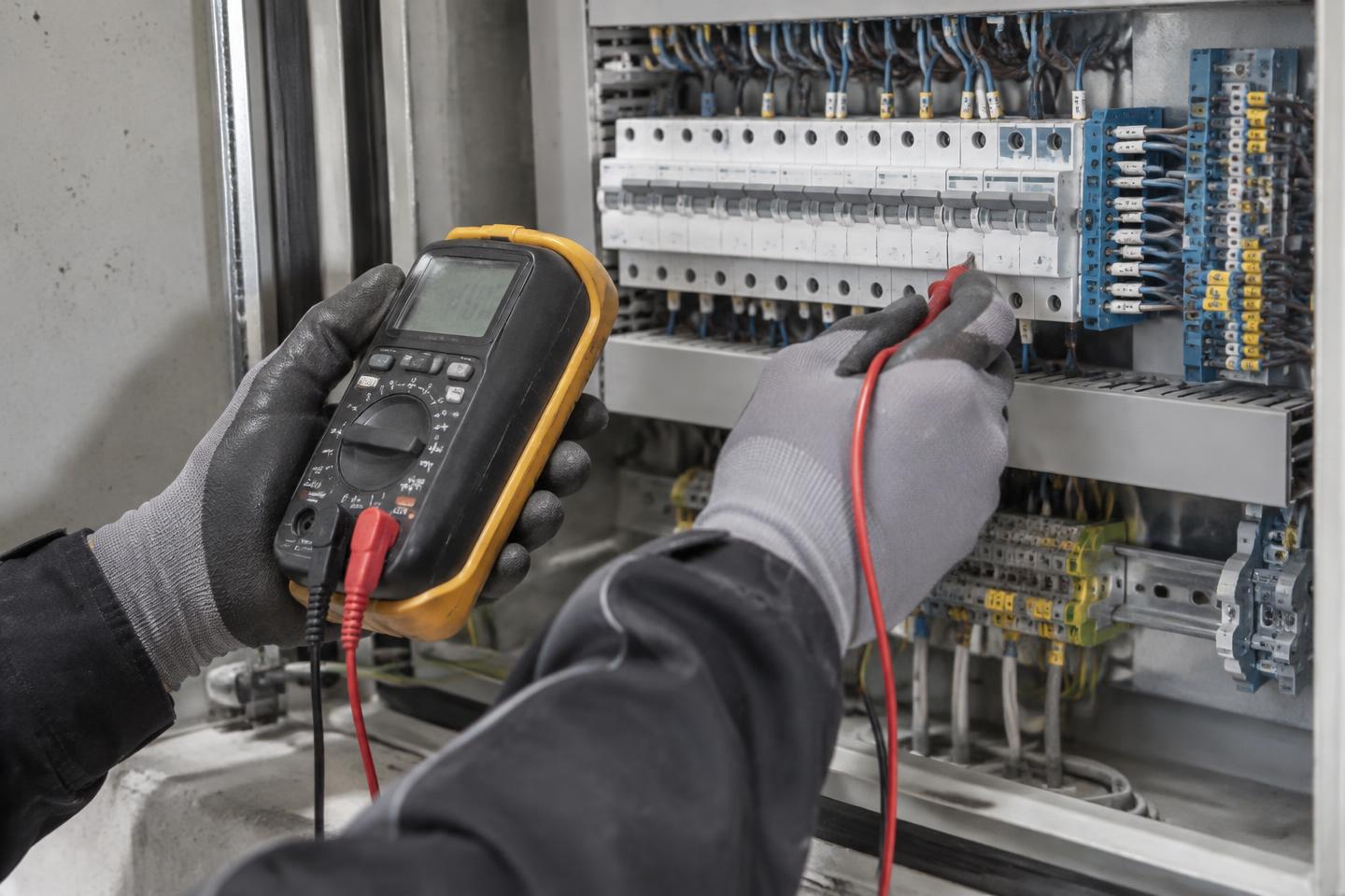 Merjenje električnih povezav v razdelilni omari
